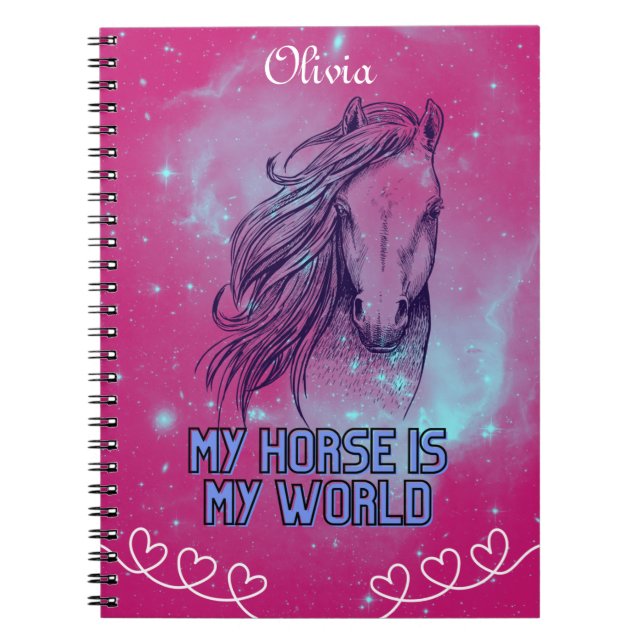 Carnet Mon Cheval Est Ma Magenta Mondiale (Devant)