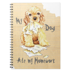 Carnet Mon Cocker Spaniel A Mangé Mes Devoirs