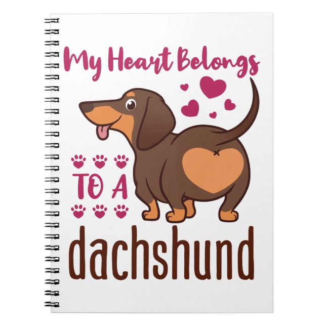 Carnet Mon coeur appartient à un Dachshund (Devant)