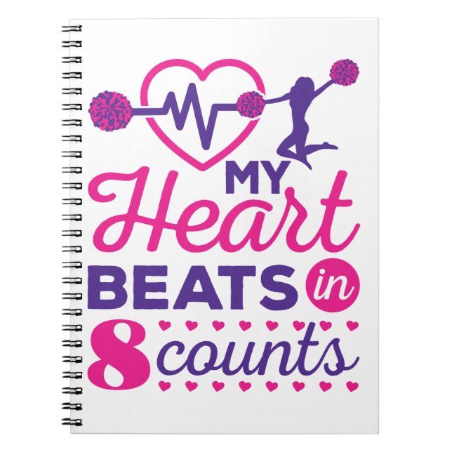 Carnet Mon coeur bat en 8 comtes Cheerled Cheer (Devant)