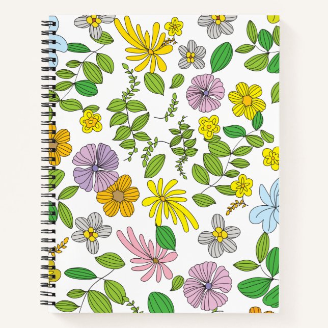 Carnet Mon design de fleurs (Devant)