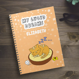 Carnet Mon Lucid Dreams Doodles Sleeping Cat