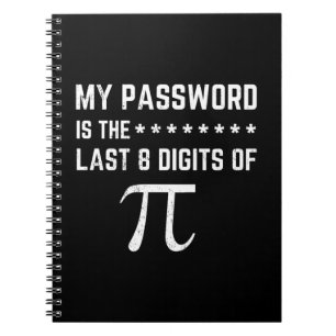 Carnet Mon Mot De Passe Est Le Dernier 8 Chiffres De Pi
