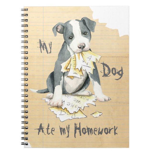 Carnet Mon Pit Bull A Mangé Mes Devoirs (Devant)