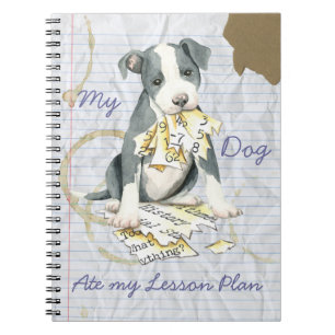 Carnet Mon pitbull a mangé mon plan de cours