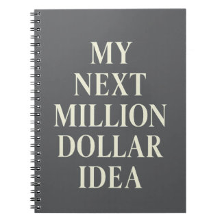 Carnet Mon prochain million de dollars Idée Plan d'entrep