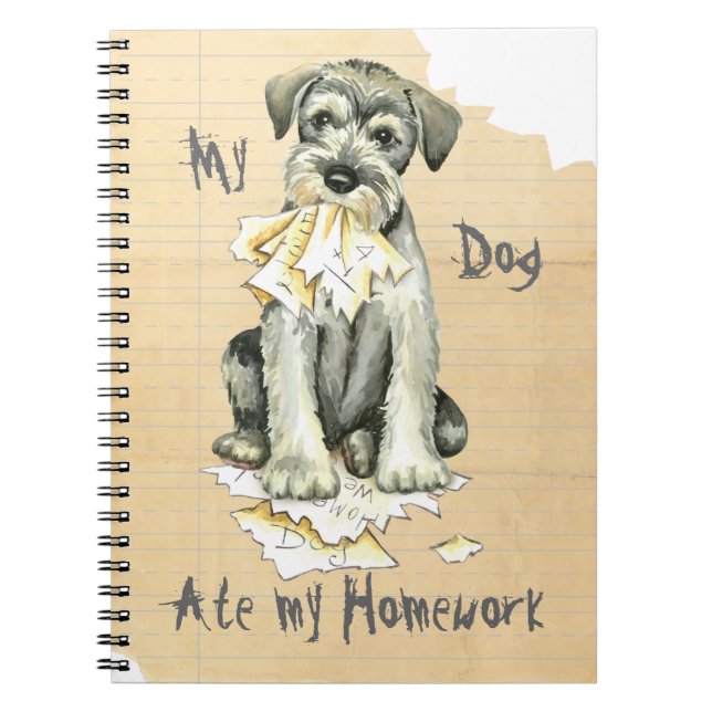 Carnet Mon Schnauzer Standard A Mangé Ma Maison (Devant)