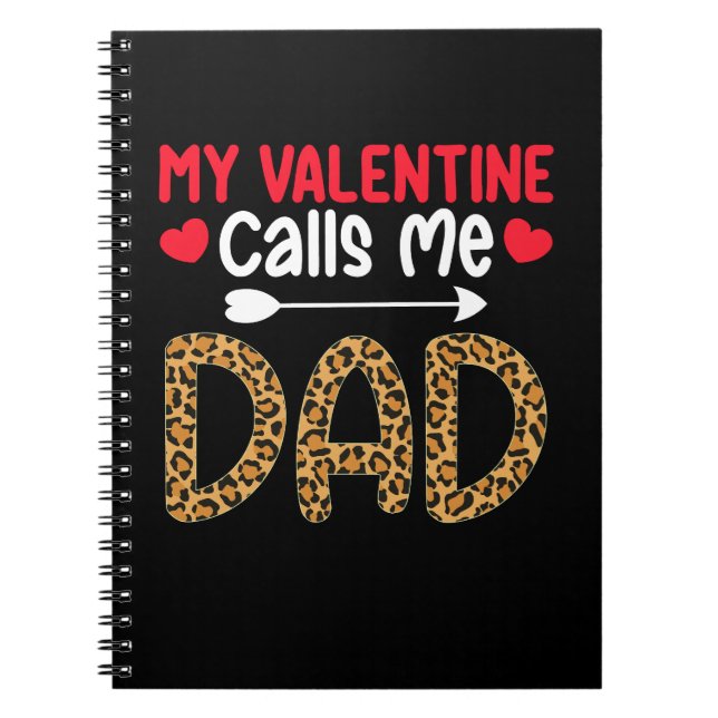 Carnet Mon Valentin m'appelle Papa Léopard Carreaux de Bu (Devant)