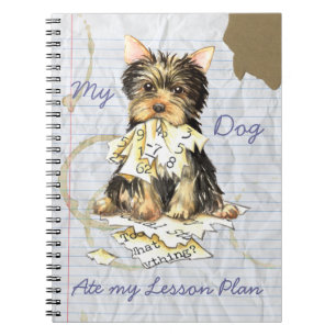 Carnet Mon Yorkie a mangé mon plan de leçon
