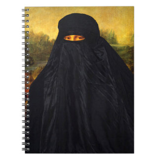 Carnet Mona Lisa cachée derrière la burqa