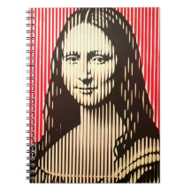 Mona Lisa dans le style d'illusion optique BAUHAUS