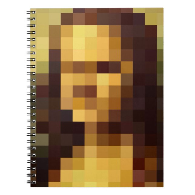 Carnet Mona Lisa pixel art Leonardo da Vinci, La Gioconda (Devant)