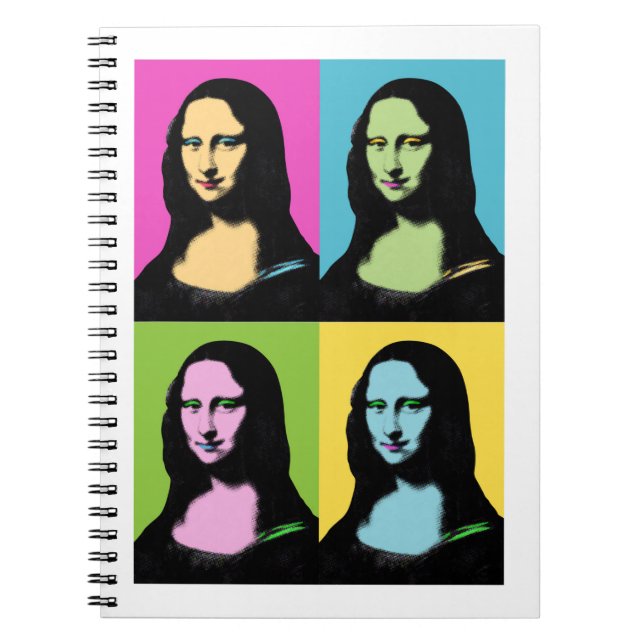 Carnet Mona Lisa - Style Pop Art (Devant)