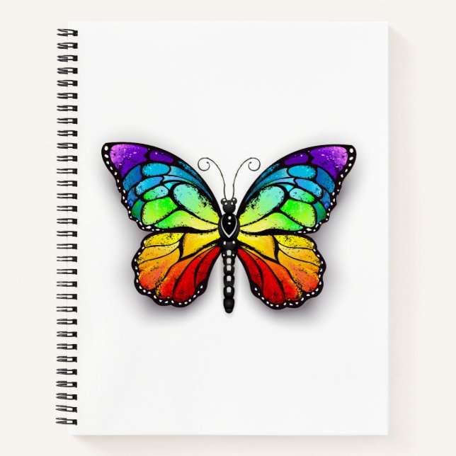 Carnet Monarque papillon arc-en-ciel (Devant)