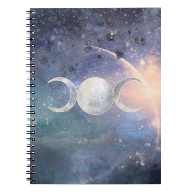 Carnet Monde céleste Triple Moon Goddess Moonstone (Devant)