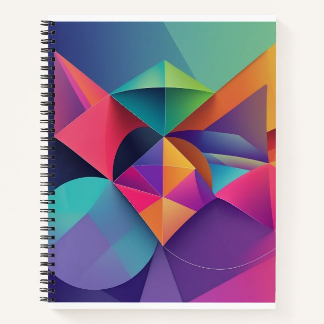 Carnet monde de géométrie colorée (Devant)