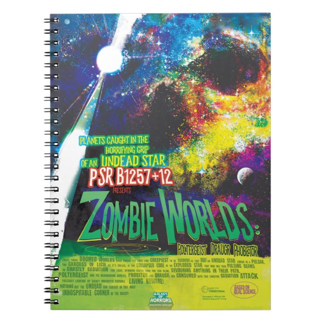 Carnet Mondes Zombie Galaxie d'Halloween (Devant)