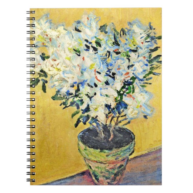 Carnet Monet - Azalées blanches dans un pot,  (Devant)
