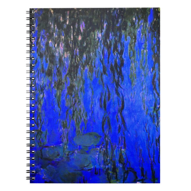 Carnet Monet Lys d'eau et Branches de saules de pleurs (Devant)