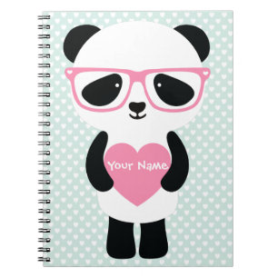 Carnet Monnaie Panda Cute/Rose