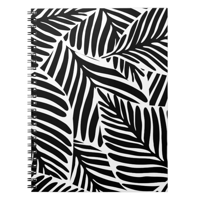 Carnet Monochrome Jungle Motif géométrique sans couture (Devant)
