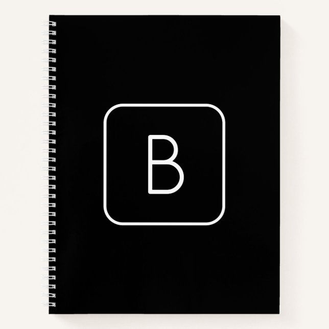 Carnet Monogram de Styled | White & Black (Devant)