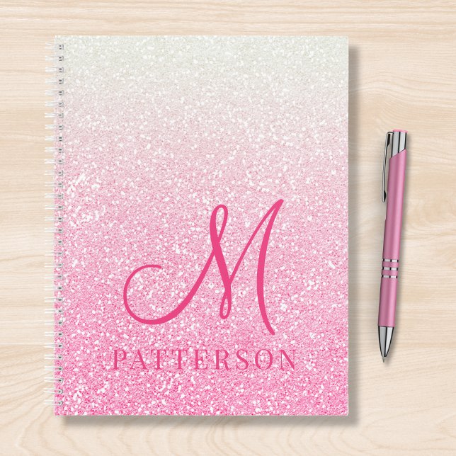 Carnet Monogram Girly Parties scintillant Chic Sparkle No (Créateur téléchargé)