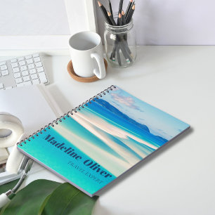 Carnet  Monogram  Ocean Blue Sea Beach Personnel 