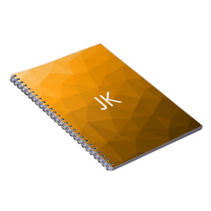 Carnet Monogramme à motif de maillage géométrique à dégra