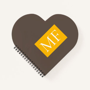 Carnet Monogramme Attrayant Moderne Minimaliste