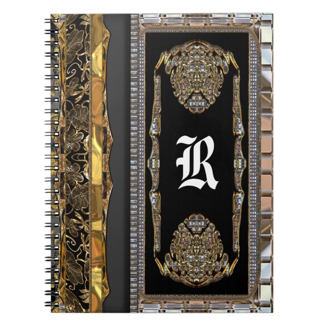Carnet Monogramme baroque français de Cheveen (Devant)