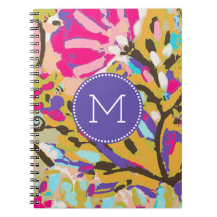 Carnet Monogramme   Boho rose I floral