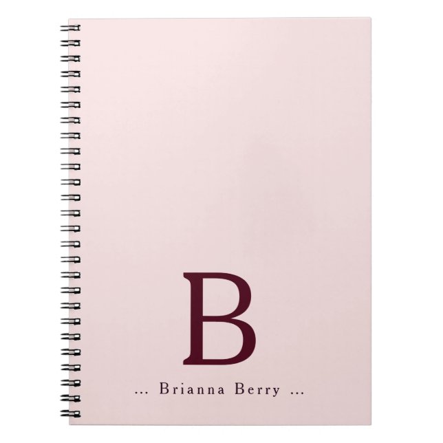 Carnet Monogramme Bourgogne (Devant)