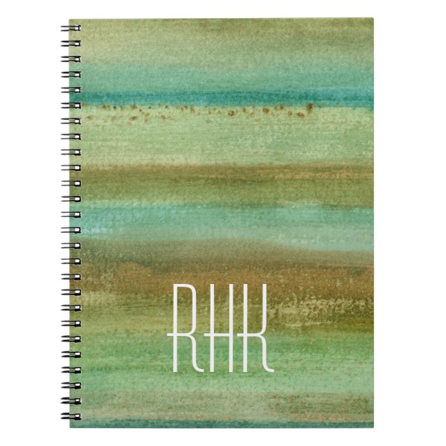 Carnet Monogramme | Champs au printemps I (Devant)