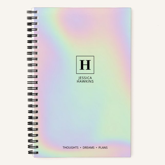 Carnet Monogramme Classique Iridescent Lumineux Holograph (Recto)