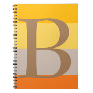 Carnet Monogramme couleur pastel moderne multiple Nom ini