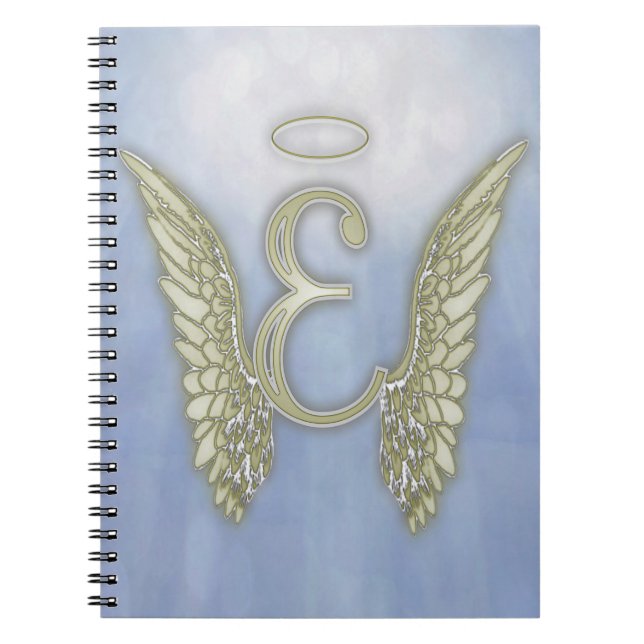 Carnet Monogramme d'ange de la lettre E (Devant)