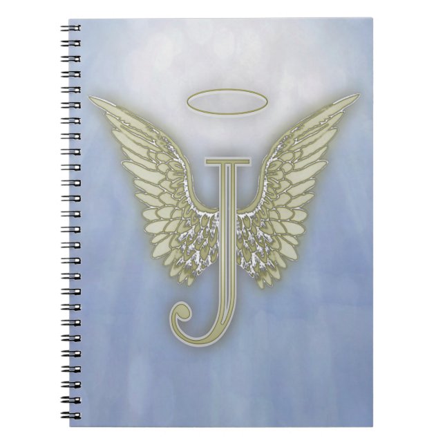 Carnet Monogramme d'ange de la lettre J (Devant)