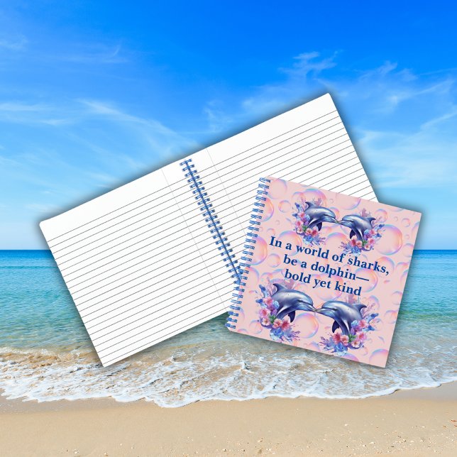 Carnet Monogramme dans un monde de requins, être un dauph (Créateur téléchargé)