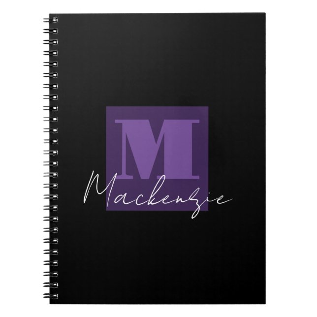 Carnet Monogramme de bloc de couleur (Devant)
