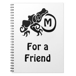 Carnet Monogramme de grenouille tribale méchant