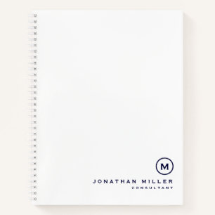 Carnet Monogramme de marine blanche