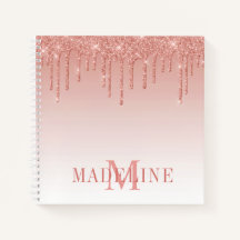 Monogramme de Parties scintillant d'or Rose modern