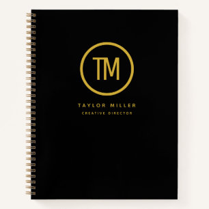 Carnet Monogramme de professionnel d'entreprise moderne n