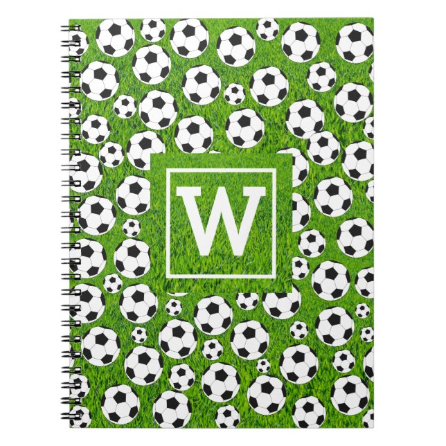 Carnet monogramme de soccer (Devant)