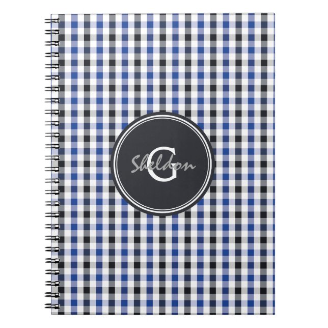 Carnet monogramme de très bon goût chic de motif de (Devant)