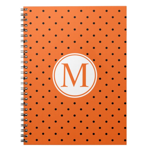 Carnet Monogramme d'Halloween inspiré par le citrouille | (Devant)
