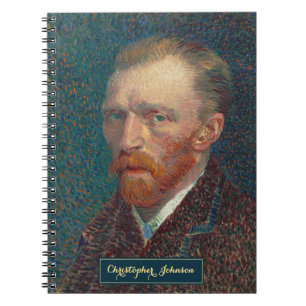 Carnet Monogramme doré personnalisé d'art vintage de Vinc