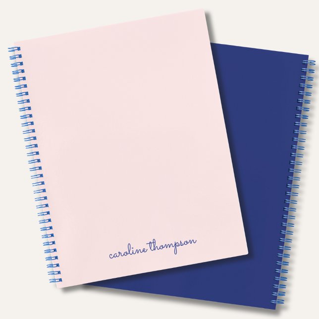 Carnet Monogramme élégant violet et rose moderne (Créateur téléchargé)