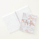 Monogramme en marbre or Rose chic